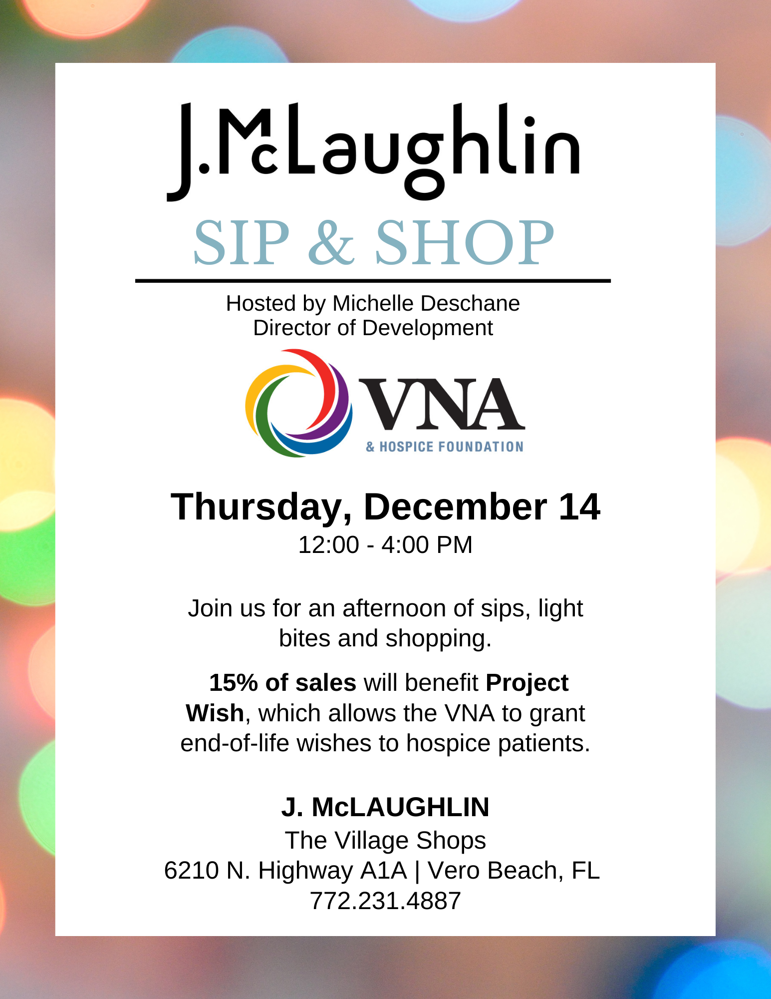 SIP & SHOP 2023 to benefit Project Wish